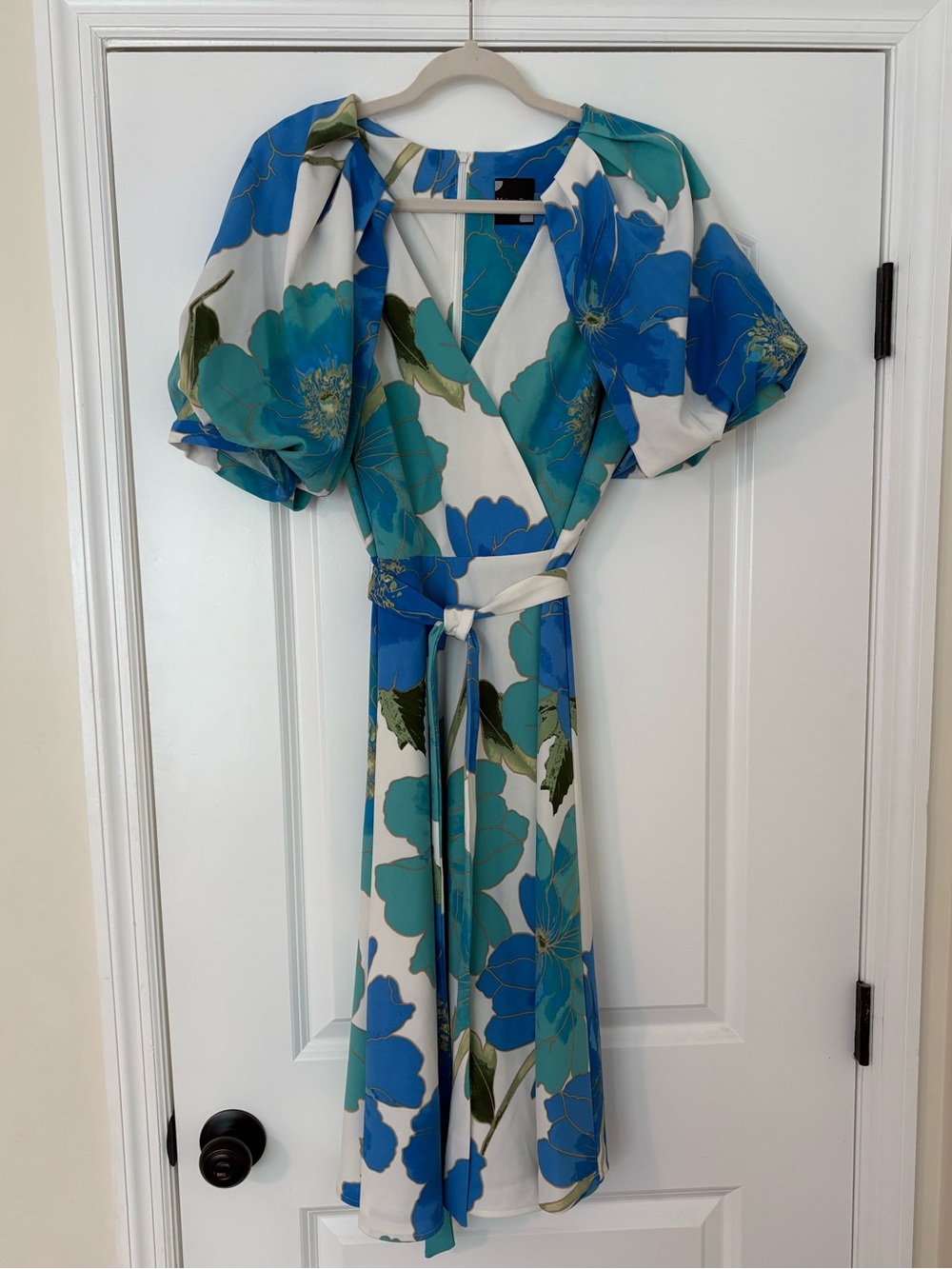 Maison Tara Blue and White Floral Dress